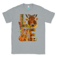 Heather Grey Love fall cow Classic Tee - NancyCooperArtShop