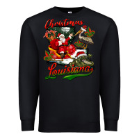 Black louisiana christmas with santa Premium Sweatshirt - BarkalooDesign