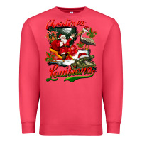 Louisiana Christmas With Santa Premium Sweatshirt | Teevron