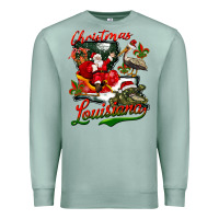Seafoam louisiana christmas with santa Premium Sweatshirt - BarkalooDesign