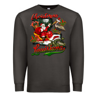 Smoke louisiana christmas with santa Premium Sweatshirt - BarkalooDesign