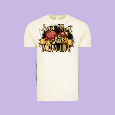 Livin That Sports Mom Life Vintage Tee Designed By Cowgirlartshop