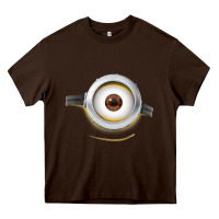 Chocolate Brown Carl Side Smile Heavy Core Tee - trangStudio