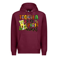 Burgundy tequila is my spirit animal Premium Hoodie - LillyAllenDesigns