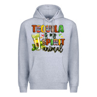 Heather Grey tequila is my spirit animal Premium Hoodie - LillyAllenDesigns