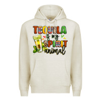 Oatmeal Heather tequila is my spirit animal Premium Hoodie - LillyAllenDesigns