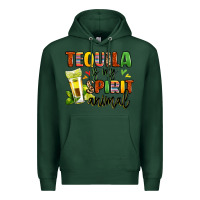 Sports Green tequila is my spirit animal Premium Hoodie - LillyAllenDesigns