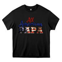 Black all american papa Heavy Core Tee - BarkalooDesign