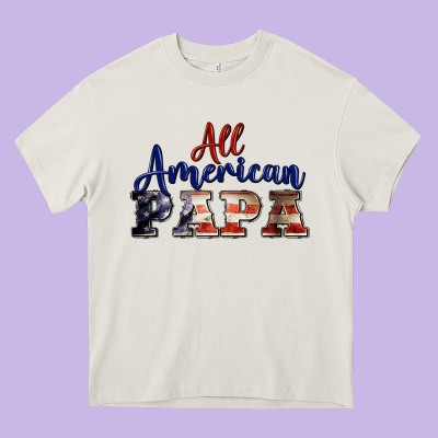 All American Papa Heavy Core Tee Designed By Barkaloodesign