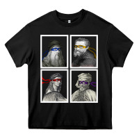 Ninja Artists Leonardo Donatello Raphael Michelangelo Parody Renaissan Heavy Core Tee | Teevron