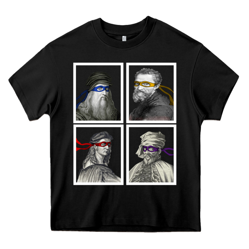 Ninja Artists Leonardo Donatello Raphael Michelangelo Parody Renaissan Heavy Core Tee by trangStudio | Teevron