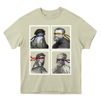 Mossy Ninja Artists Leonardo Donatello Raphael Michelangelo Parody Renaissan Heavy Core Tee - trangStudio