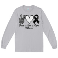 Moon Dust Peace Love Cure Melanoma Cancer Long Sleeve Tee - Jasminsmagicworld