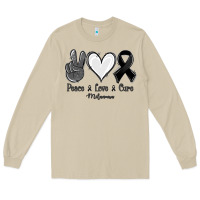 Mushroom Peace Love Cure Melanoma Cancer Long Sleeve Tee - Jasminsmagicworld