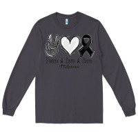Smoke Peace Love Cure Melanoma Cancer Long Sleeve Tee - Jasminsmagicworld