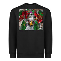 Black Chicken Heavyweight Sweatshirt - CowhideDigitalArt