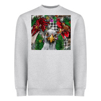 Heather Grey Chicken Heavyweight Sweatshirt - CowhideDigitalArt
