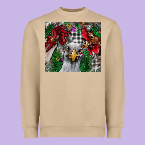 Chicken Heavyweight Sweatshirt Designed By Cowhidedigitalart