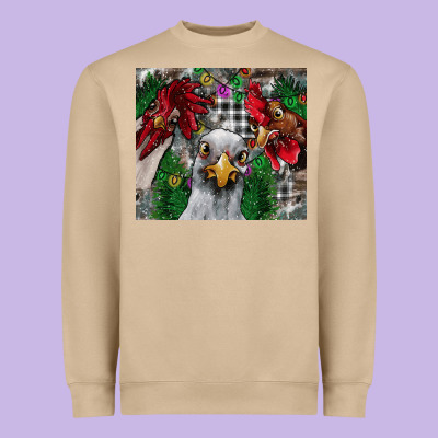 Chicken Heavyweight Sweatshirt Designed By Cowhidedigitalart