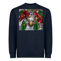 Navy Chicken Heavyweight Sweatshirt - CowhideDigitalArt