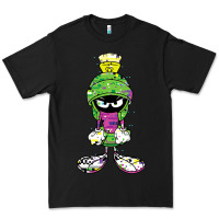 Black Marvin The Martian Glitch Premium Tee - trangStudio