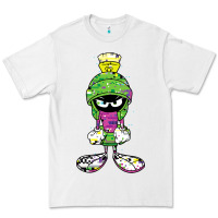 White Marvin The Martian Glitch Premium Tee - trangStudio