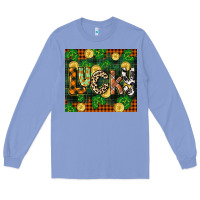 Colony Blue st patricks day lucky clover and coins Long Sleeve Tee - CowGirlArtShop