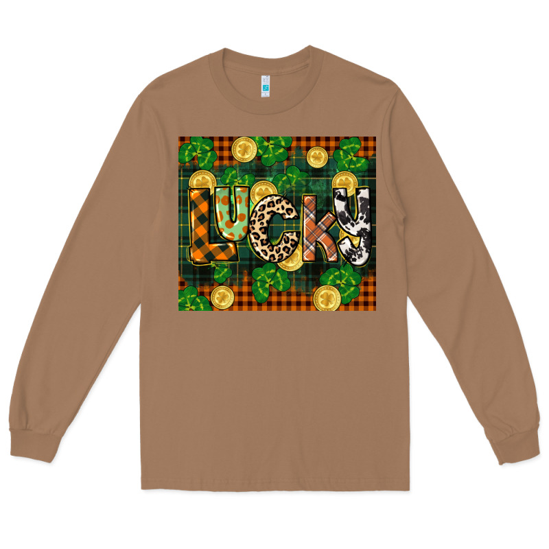 St Patricks Day Lucky Clover And Coins Long Sleeve Tee by CowGirlArtShop | Teevron