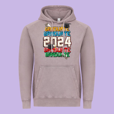 Graduate 2024 Vintage Hoodie Designed By Cowgirlartshop
