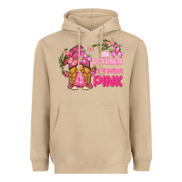 Mushroom in october we wear pink gnome Heavyweight Hoodie - BarkalooDesign