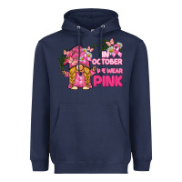 Navy in october we wear pink gnome Heavyweight Hoodie - BarkalooDesign