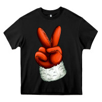 Black Christmas peace hand Heavy Core Tee - Jasminsmagicworld