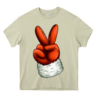 Mossy Christmas peace hand Heavy Core Tee - Jasminsmagicworld