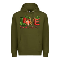 Army Green love summer strawberry Premium Hoodie - Jasminsmagicworld