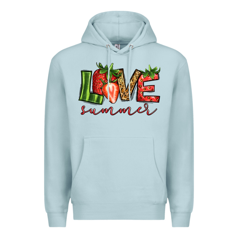 Love Summer Strawberry Premium Hoodie by Jasminsmagicworld | Teevron