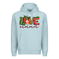Blue Mist love summer strawberry Premium Hoodie - Jasminsmagicworld