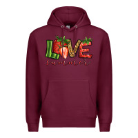 Burgundy love summer strawberry Premium Hoodie - Jasminsmagicworld