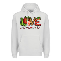 Dove Grey love summer strawberry Premium Hoodie - Jasminsmagicworld
