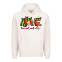 Pale Pink love summer strawberry Premium Hoodie - Jasminsmagicworld