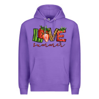 Purple love summer strawberry Premium Hoodie - Jasminsmagicworld