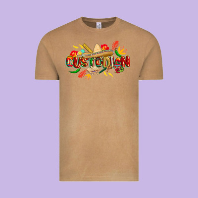 Cinco De Mayo Custodian Vintage Tee Designed By Cowgirlartshop