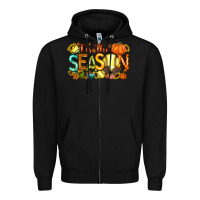 Black tis the season softball Zipper Hoodie - RacoonDesign