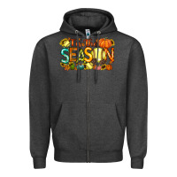 Charcoal Heather tis the season softball Zipper Hoodie - RacoonDesign