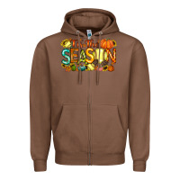 Chestnut tis the season softball Zipper Hoodie - RacoonDesign
