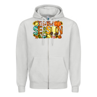 Dove Grey tis the season softball Zipper Hoodie - RacoonDesign