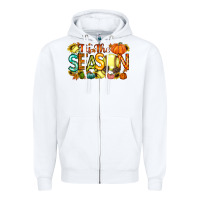 White tis the season softball Zipper Hoodie - RacoonDesign