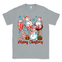 Heather Grey merry christmas wine glasses Classic Tee - texasbilliewilder