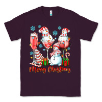 Plum merry christmas wine glasses Classic Tee - texasbilliewilder
