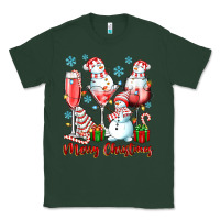 Sports Green merry christmas wine glasses Classic Tee - texasbilliewilder