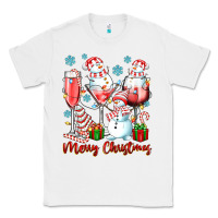 White merry christmas wine glasses Classic Tee - texasbilliewilder